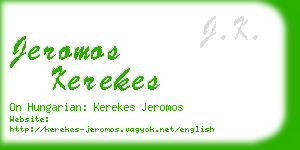 jeromos kerekes business card